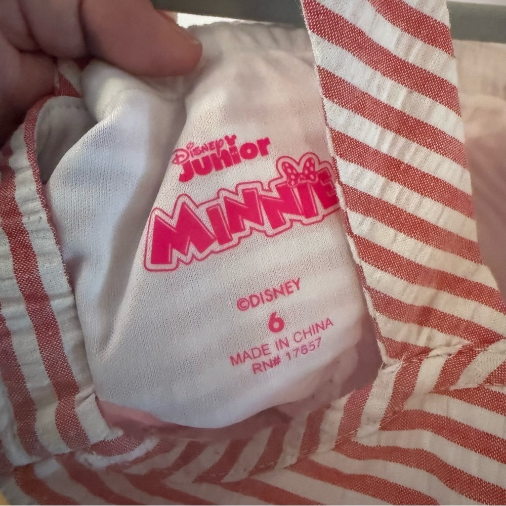 Disney Striped Minnie Mouse Dress in Red and White - Picture 3 of 3